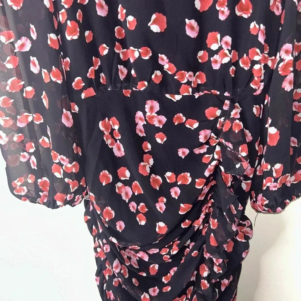 Size small flowered cocktail dress - Picture 3 of 9